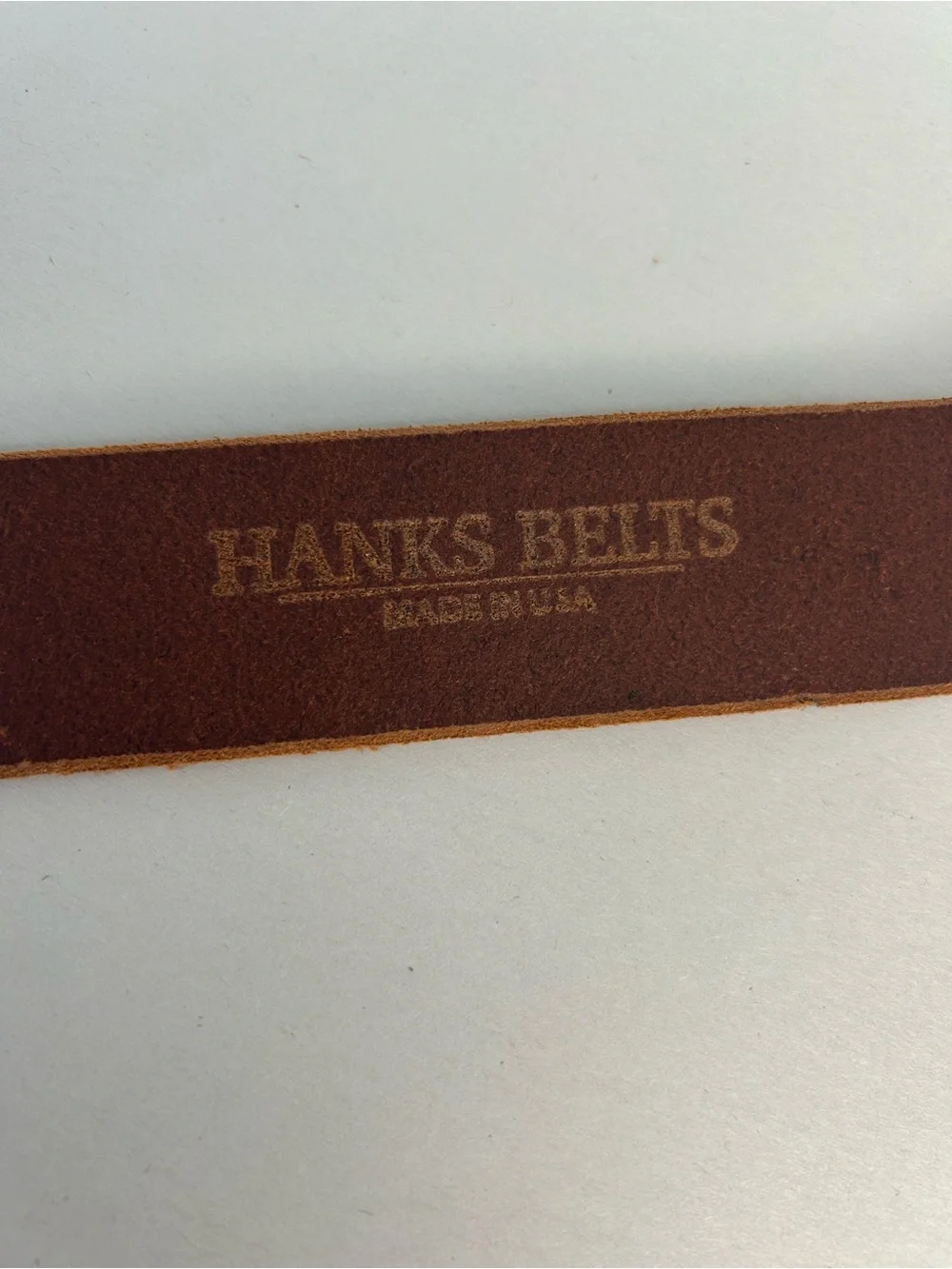 Hank's Belts Men's Brown Leather Belt with Silver Buckle The Crazy Horse SZ 38
